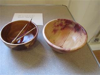 The bowl on the right won Keith Leonard a commended certificate